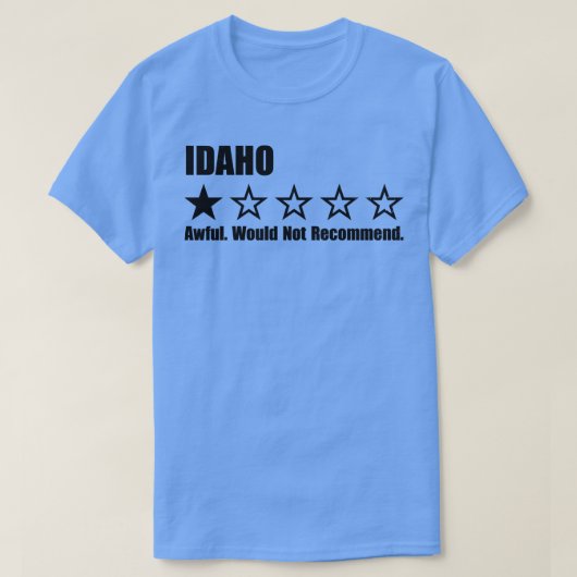 Idaho One Review TShirt (Design voorkant)