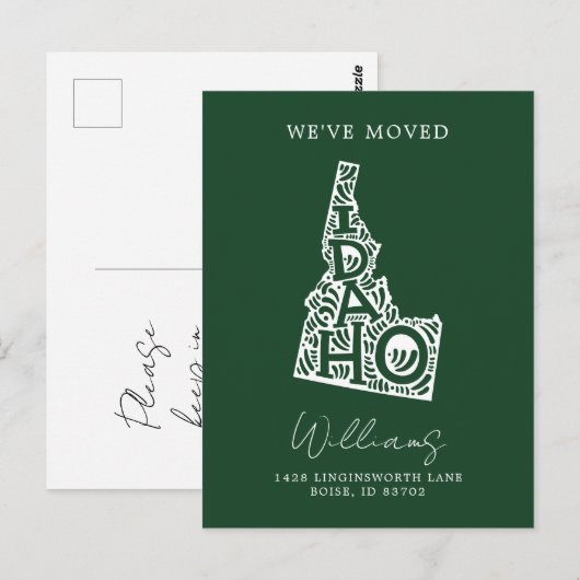IDAHO | Onze adreswijziging Briefkaart (Voorkant / Achterkant)