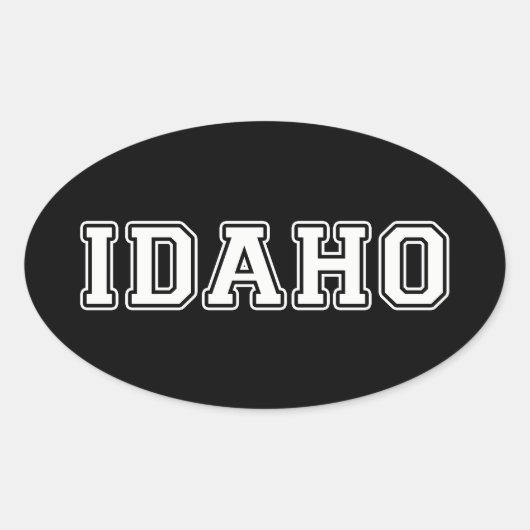 Idaho Ovale Sticker (Voorkant)