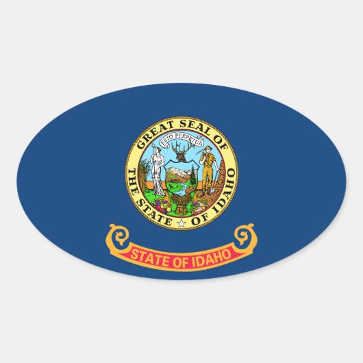 Idaho Ovale Sticker (Voorkant)
