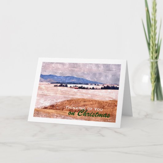 Idaho Palouse Winterlandschap, Kerstmis Feestdagen Kaart (Voorkant)