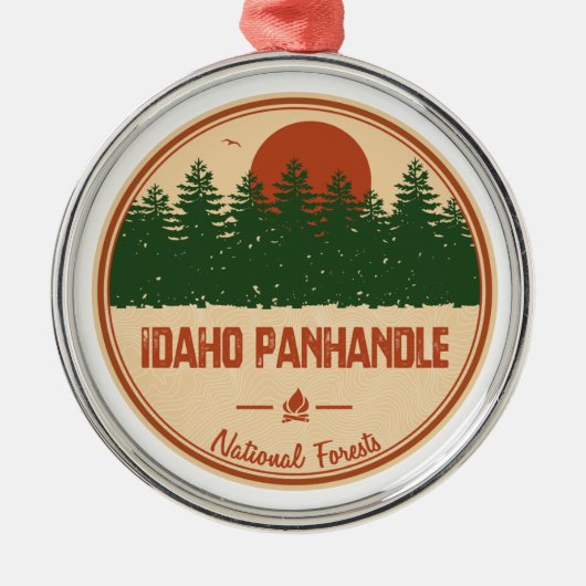 Idaho Panhandle National Forests Metalen Ornament (Voorkant)