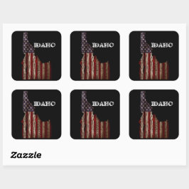 IDAHO PATRIOT BURNT WOOD CLR VIERKANTE STICKER