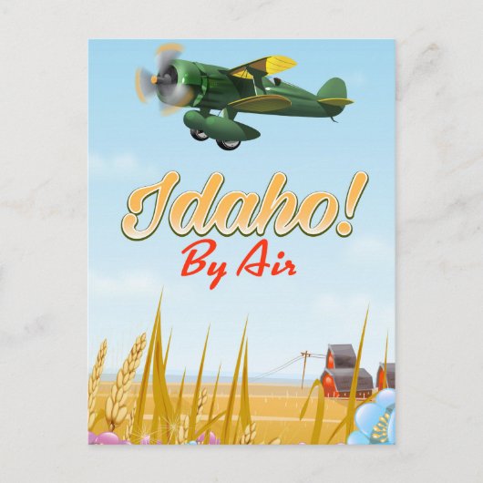 Idaho! Per vliegtuig Briefkaart (Voorkant)
