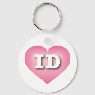 Idaho Pink Fade Heart - Ik hou van ID Sleutelhanger