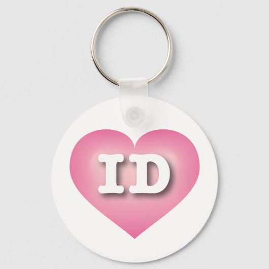 Idaho Pink Fade Heart - Ik hou van ID Sleutelhanger (Voorkant)