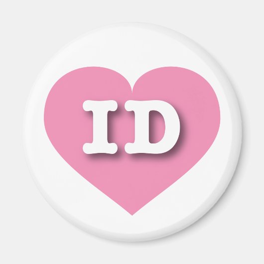 Idaho Pink Heart - Ik hou van ID Magneet (Voorkant)