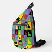 Idaho Pop Art State overzichtspatroon Sling Bag (Rechterhoek)