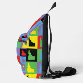 Idaho Pop Art State overzichtspatroon Sling Bag (Rechts)