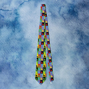 Idaho Pop Kunst Overzichtspatroon Stropdas