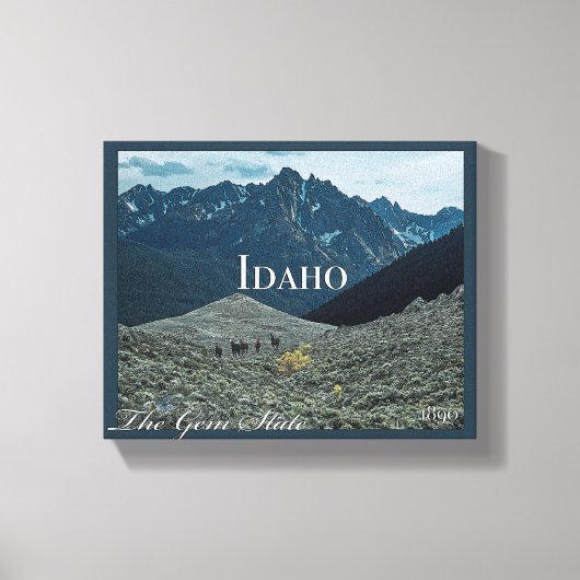 Idaho Poster Kunst Canvas Afdruk (Voorkant)