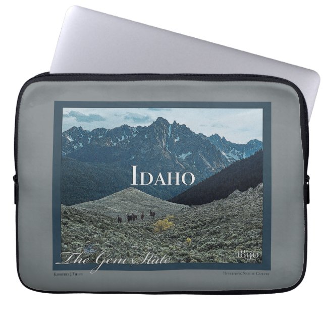 Idaho Poster Kunst Laptop Sleeve (Voorkant)