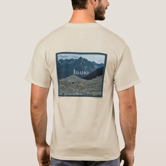 Idaho Poster Kunst T-shirt (Achterkant)