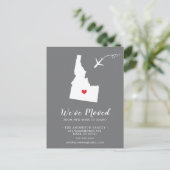 IDAHO-postkaart van de staat die de aankondiging v Briefkaart (Staand voorkant)