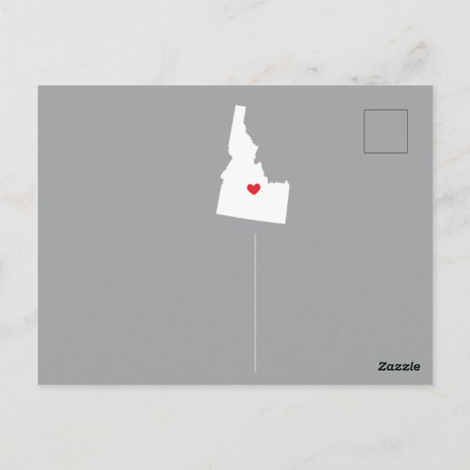 IDAHO-postkaart van de staat die de aankondiging v Briefkaart (Achterkant)