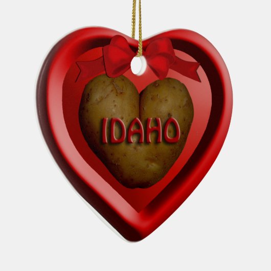Idaho Potato Heart kerstversiering Keramisch Ornament (Rechts)