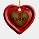 Idaho Potato Heart kerstversiering Keramisch Ornament (Voorkant)