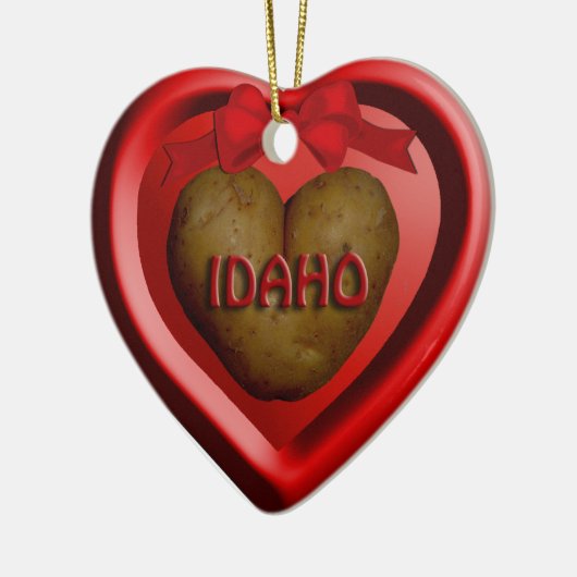 Idaho Potato Heart kerstversiering Keramisch Ornament (Links)