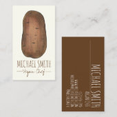 Idaho Potato Vegetarian Vegan Farmer Garden Chef Visitekaartje (Voorkant / Achterkant)