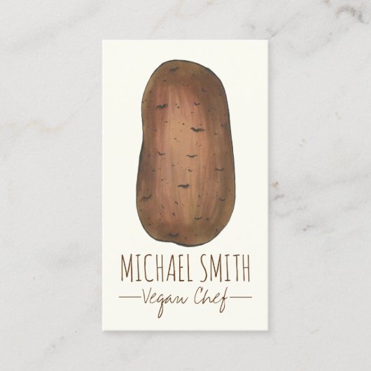 Idaho Potato Vegetarian Vegan Farmer Garden Chef Visitekaartje (Voorkant)