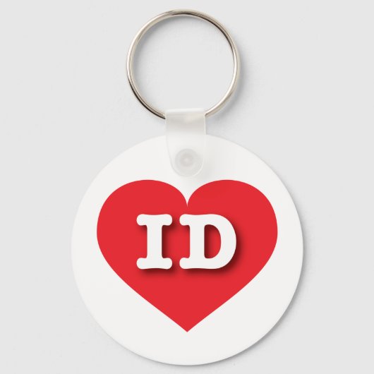 Idaho Red Heart - Ik hou van ID Sleutelhanger (Voorkant)