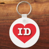 Idaho Red Heart - Ik hou van ID Sleutelhanger (Voorkant)