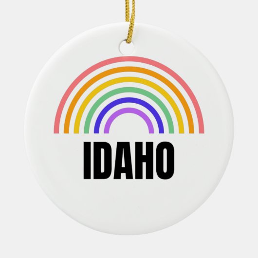 Idaho - Reizen - Staat - Boise - Retro - Kaart Keramisch Ornament (Voorkant)