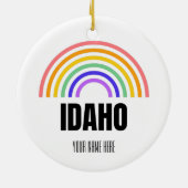 Idaho - Reizen - Staat - Boise - Retro - Kaart Keramisch Ornament (Achterkant)