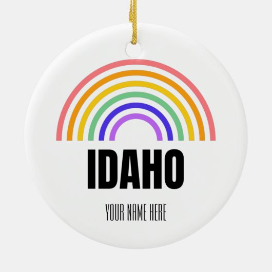 Idaho - Reizen - Staat - Boise - Retro - Kaart Keramisch Ornament (Achterkant)