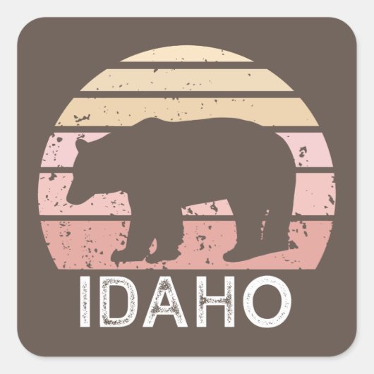 Idaho Retro Beer Vierkante Sticker (Voorkant)