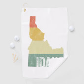 Idaho  Retro Sunset Color Map Golfhanddoek (Insitu)