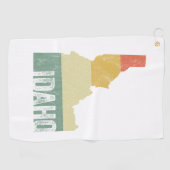 Idaho  Retro Sunset Color Map Golfhanddoek (Horizontaal)