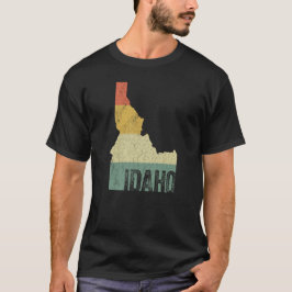 Idaho Retro Sunset Color Map T-shirt
