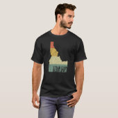 Idaho Retro Sunset Color Map T-shirt (Voorkant volledig)