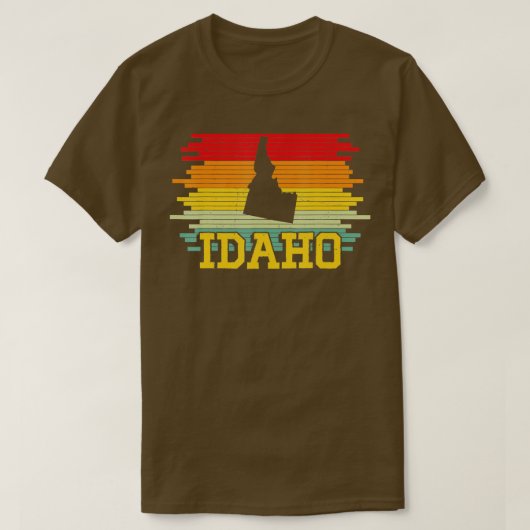 Idaho Retro  Sunset US State Idaho Silhouet T-shirt (Design voorkant)