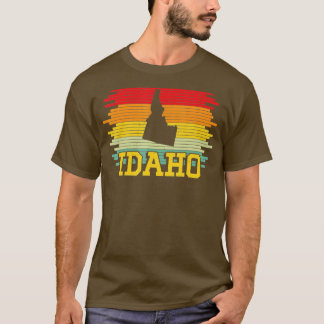 Idaho Retro  Sunset US State Idaho Silhouet T-shirt