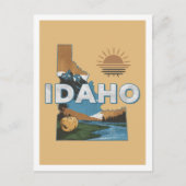 Idaho Retro Travel Design Iconische Verenigde Stat Briefkaart (Voorkant)