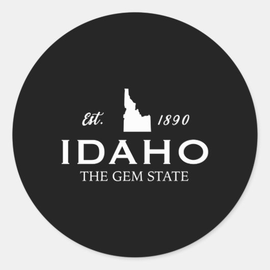 Idaho Ronde Sticker (Voorkant)