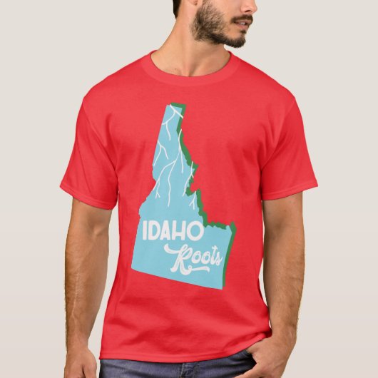 Idaho Roots Aqua Green T-shirt (Voorkant)