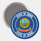Idaho Round Emblem Magneet (Voorkant / Achterkant)