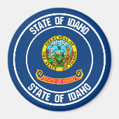 Idaho Round Emblem Magneet (Voorkant)