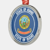 Idaho Round Emblem Metalen Ornament (Links)
