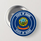 Idaho Round Emblem Ronde Button 7,6 Cm (Voorkant /achterkant)