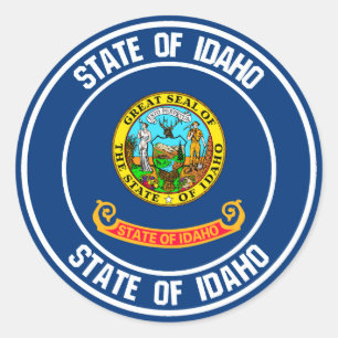 Idaho Round Emblem Ronde Sticker