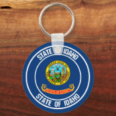 Idaho Round Emblem Sleutelhanger (Voorkant)