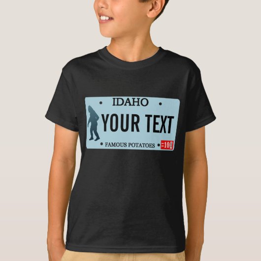 Idaho Sasquatch Autonummerplaat T-shirt (Voorkant)