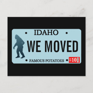 Idaho Sasquatch License Bord Aankondigingskaart