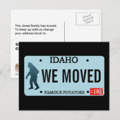 Idaho Sasquatch License Bord Aankondigingskaart (Voorkant / Achterkant)