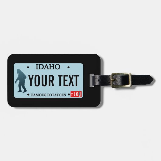 Idaho Sasquatch License Bord Bagagelabel (Voorkant horizontaal)