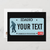 Idaho Sasquatch License Bord Briefkaart (Voorkant / Achterkant)